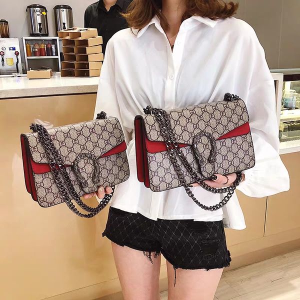 

fashion brand designer women chain shoulder crossbody bag letter printed lady flap messenger bag luxury large quality handbags