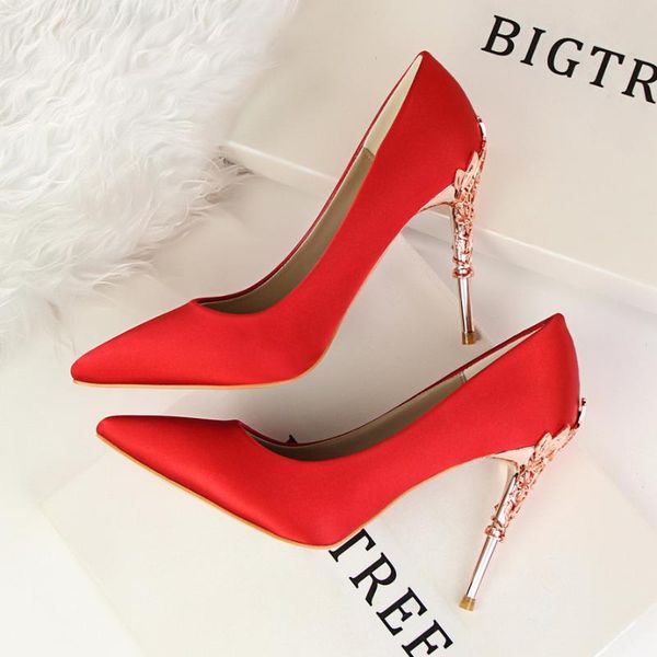 

shoes for women high heels red wedding shoes pointed pointed new suede high-heeled women stiletto girl work, Black