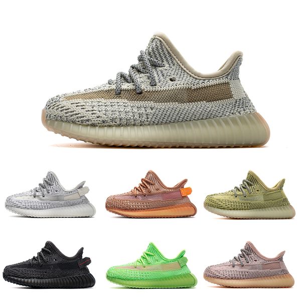 

высокое качество дети дети kanye обувь для малышей мальчики девочки тренеры статическая светоотражающие glow черный клей synth antlia молоде