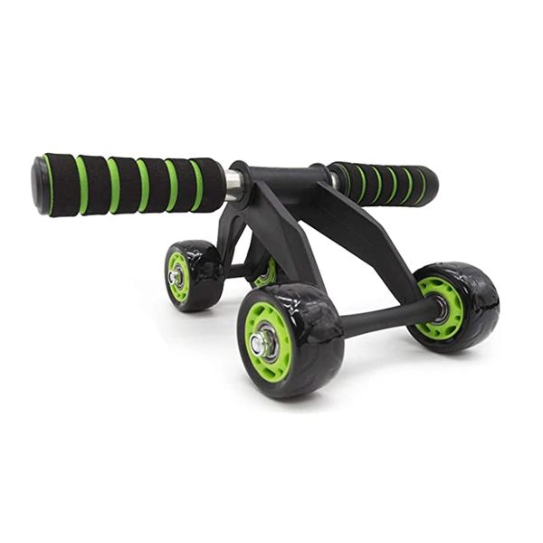 

abdominal trainer with padded knee mat,4 wheels - abdominal fitness roller with padded anti-slip handles exercises