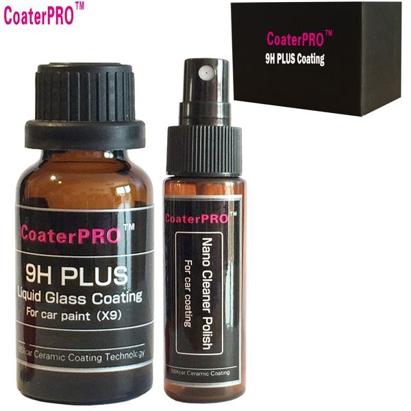 

coaterpro 9h plus liquid glass coating (x9) glasscoat nano car paint auto detailing replace wax quartz auto detailing 50ml kit