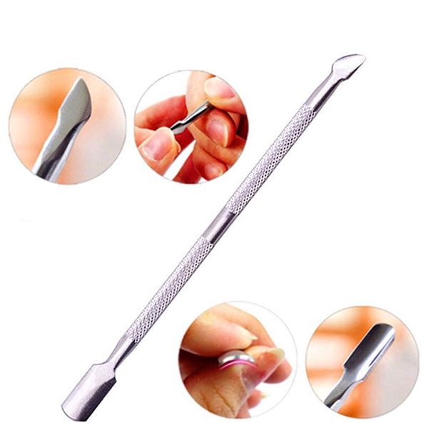

2019 new 1pc stainless steel nail cuticle spoon pusher scraper remover nail dead skin remove pedicure accessories manicure tool