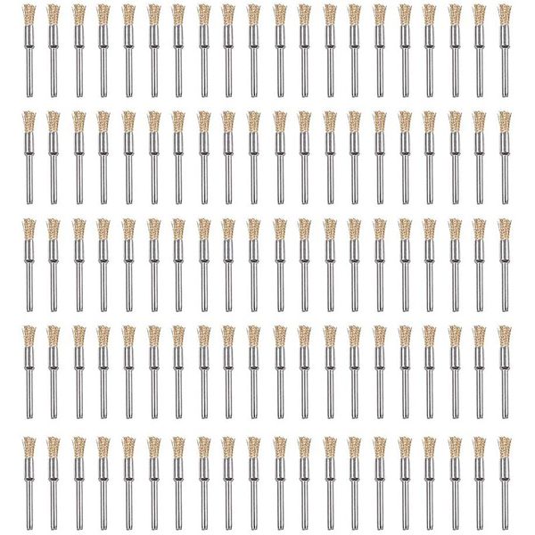 

100 pack copper wire brushes set,wire wheels pen brushes set kit accessories