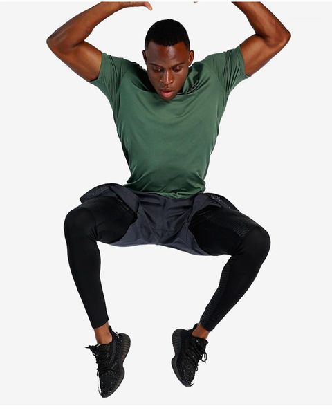 

males loose casual sets mens solid clolor breathable tucksuits summer designer sports quckly drying fitness basketball suits, Gray