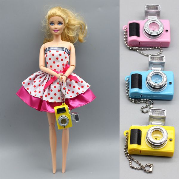 

4 colors camera toy key chain doll accessories kids toys projection children cameras luminous sound glowing pendant toy gift dhl jy510