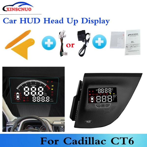

xinscnuo car hud head up display for ct6 2016~2019 speedometer projector safe driving screen airborne computer