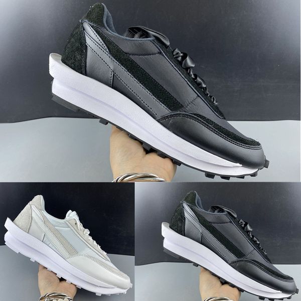 

black nylon ldv waffle sacai daybreak mens running shoes women sneakers sports trainers sports tennis shoes size 36-46