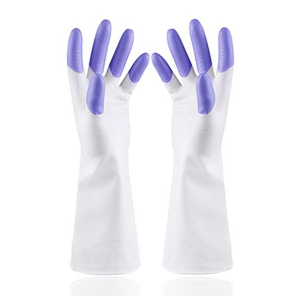 

cleaning gloves brushed kitchen cleaner waterproof household clean tool