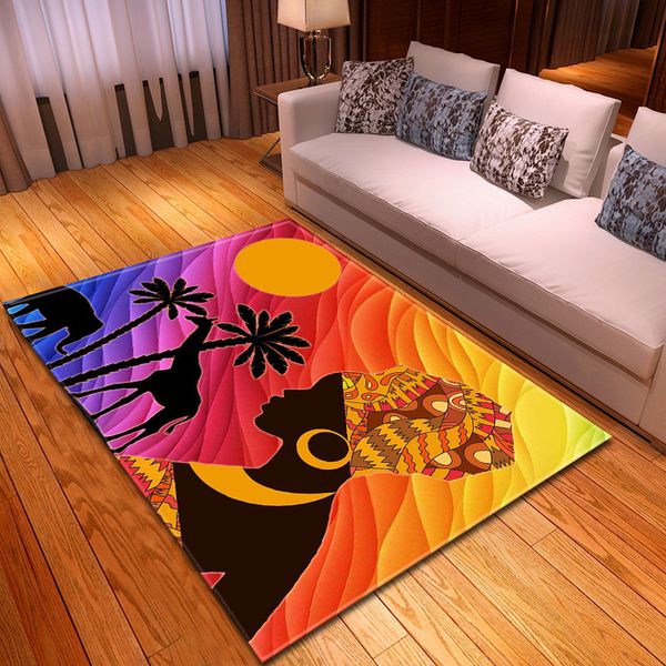 

77african women's printed carpet bedroom dining room floor mat living room