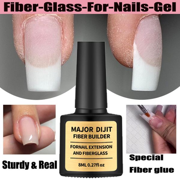 

nail art fiberglass gel fiber builder gel tips extension fiber glass manicure nail extension uv natural art, Red;pink