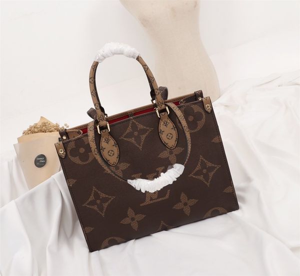 

new arrive designers luxury onthego handbags purses women genuine leather diagonal bag tote bag crossbody bag size35.28.15cm