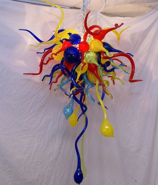 

бесплатная доставка ac светодиодные лампы 110 в/240 в высокий потолок подвесной светильник европа стиль стекло выдувная люстра