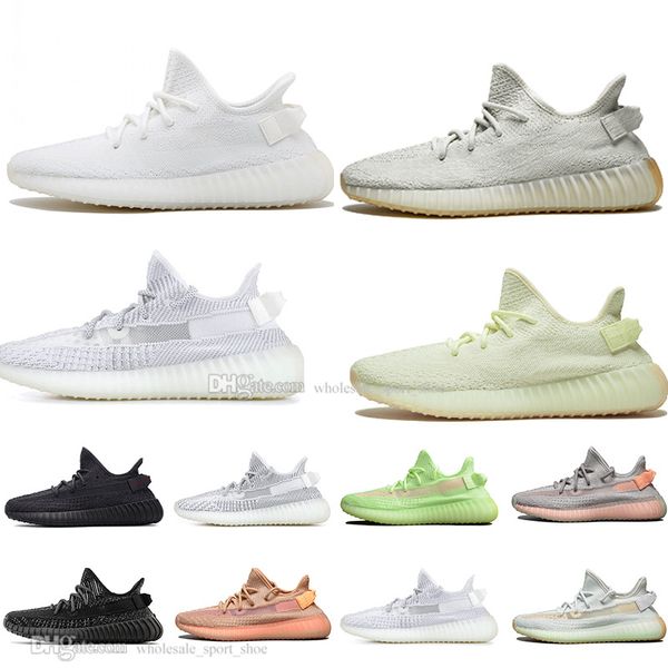 

With Box Hot Cheap Kanye West Clay V2 Static Reflective GID Glow In The Dark Mens Running Shoes Hyperspace Women Sports Designer Sneakers