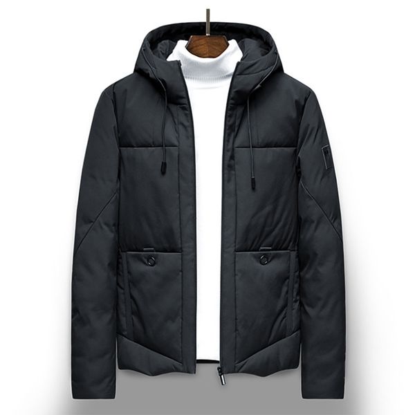 

new fashion winter jacket men casual solid color hooded casaco masculino warm cotton clothing coat sobretudo masculino 2020 new, Black