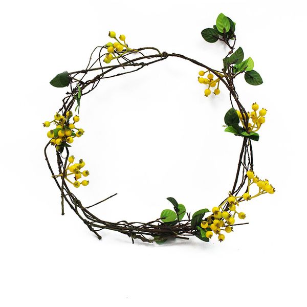 

silk+plastic+iron artificial flower simulation plants vine with flower fruit decoration 1.4m new arrivals