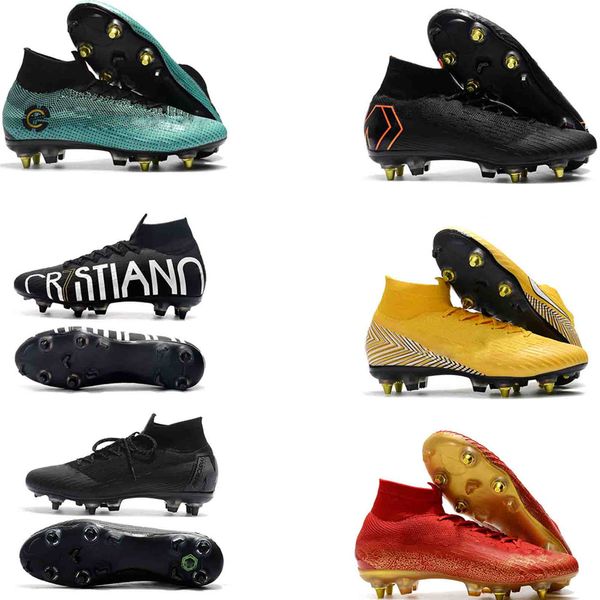 

original mens mercurial superfly vi 360 elite ronaldo sg ac cr soccer shoes chaussures football boots high ankle soccer cleats
