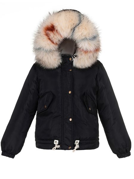 

women winter warm thick outerwear hooded coat slim cotton-padded jacket cotton warm female jacket mid long wadded coat 9.6, Black