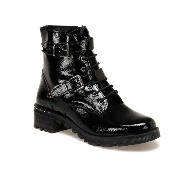 

flo cevza leather 85z black women boots butigo