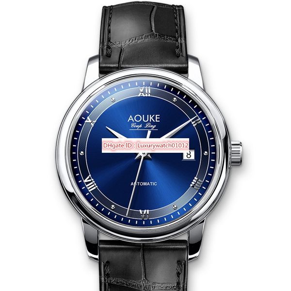 

mens automatic watches,men dress watch aouke man business wristwatch waterproof mechanical montre homme leather strap