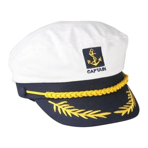 

wholesale- dsgs 2016 style sailor ship boat captain hat navy marins admiral adjustable cap white, Black;white