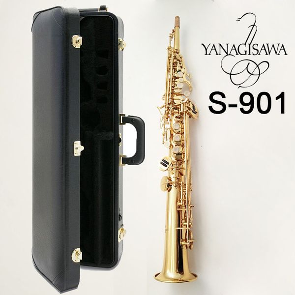 

yanagisawa s-901 s-wo1 soprano saxophone paint golden brass instrument soprano saxo professional student woodwind instrument