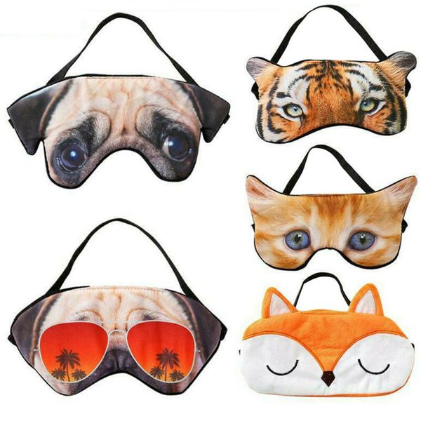 

3d cartoon animal sleeping eye mask soft cute padded sleep eyepatch shade cover rest relax eyeshade blindfold eye care
