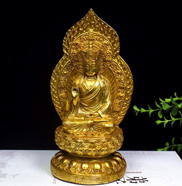 Hersteller Messing Erde Tibetischer König Buddha Bronzestatue Dekoration Bronzehandwerk Yan Luo Statue Yan Wangye Statue Yan Wang Tibetan Buddh