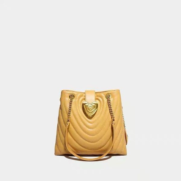 

elegant2019 bucket ma'am will capacity single shoulder chain diagonal genuine leather woman package joker