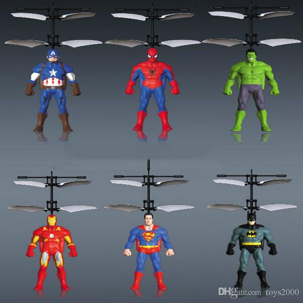 

rc вертолет rc инфракрасный индукционный капитан америка халк человек-паук самолет rc летающий мяч летающие игрушки детские игрушки светодио