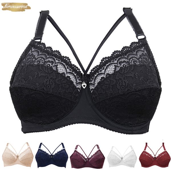 

fashion bandage bra non convertible straps bra female underwear underwire bralette brassiere plus size super bra c d e, Red;black
