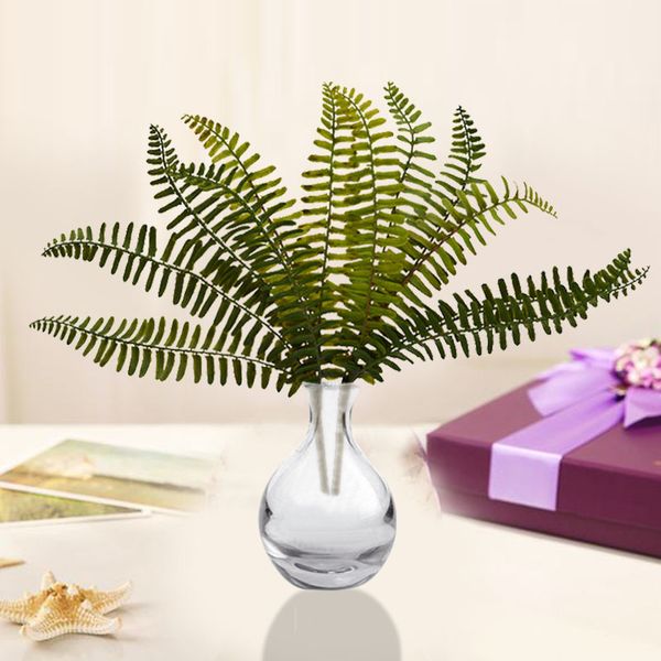 

green plants artificial tree branches simulation plastic fern leaf foliage floral bonsai party wedding decoration home garden