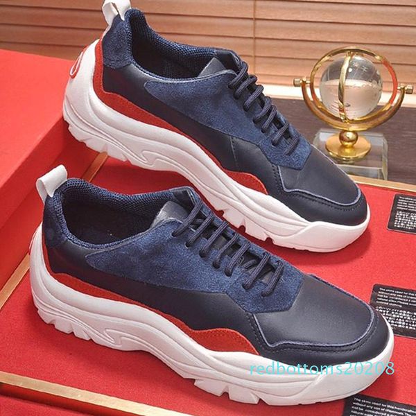 

2019 mens shoes casual fashion zapatos de hombre round toe gumboy calfskin sneaker vl665 chaussures pour hommes vintage fast shipping r08, Black