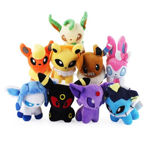 

100% cotton 4.7 inch 12cm eevee umbreon espeon jolteon vaporeon flareon glaceon leafeon sylveon plush toy wholesale