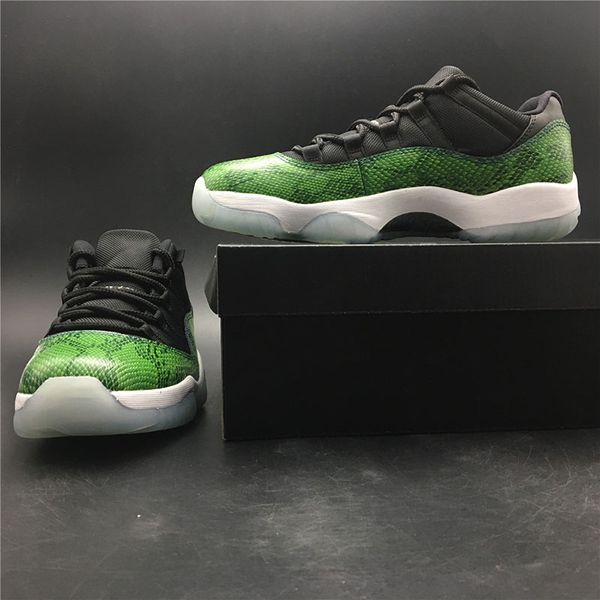 

2019 new 11s Green Low Snakeskin basketball shoes Designer Real Carbon Fiber Mens Outdoor Athletic Trainers Sneakers