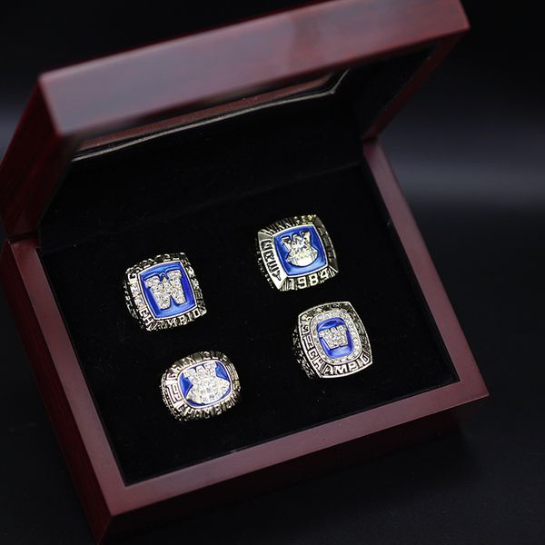 

4pcs/set 1962 1984 1988 1990 Winnipeg Blue Bombers Grey Cup Football Championship Ring Men Fan Souvenir Gift Wholesale Drop Shipping