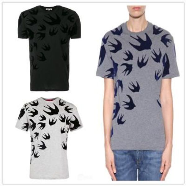 

19ss new arrival paris queen swallow swarm t shirts crewneck short sleeve summer tee breathable vest shirt streetwear outdoor t-shirt, White;black