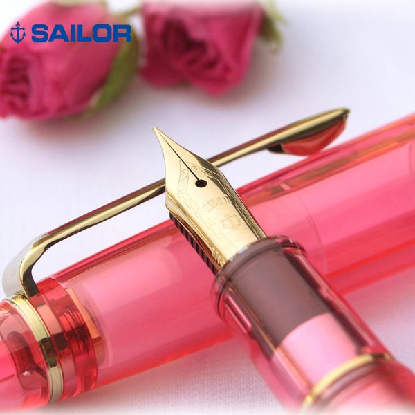 

sailor japan pink rose edition stainless steel nib fountain pen student girly gift