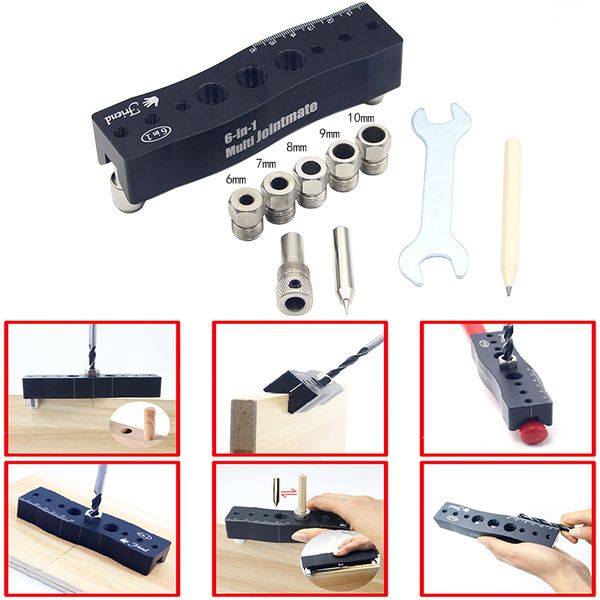 

45/90 degree drill guide center scriber gauge 6/7/8/9/10mm woodworking vertical drilling puncher locator jig woodworking tools