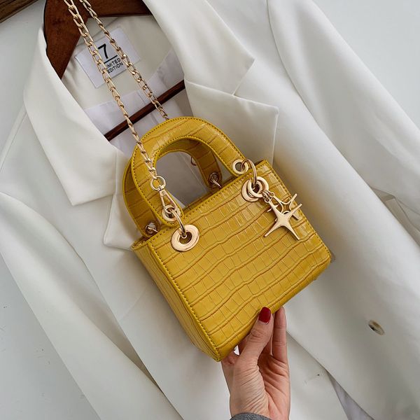 

stone pattern small bag women 2019 new tide korean version of the wild messenger bag chain foreign style small square