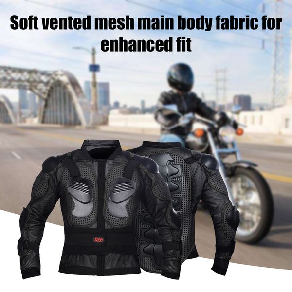 

racing gear jacket coat knight equipment anti- clothing motorcycle racing gear jacket coat armor off-road protection, Black;gray