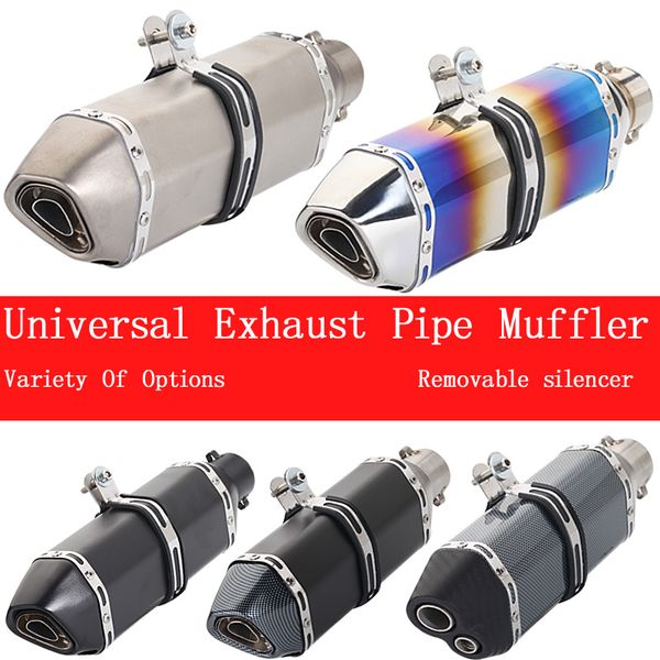 

universal motorcycle for akrapovic gp exhaust muffler pipe atv dirt bike scooter slip on for cbr250 fz8 cbr gsxr cb400 cb600