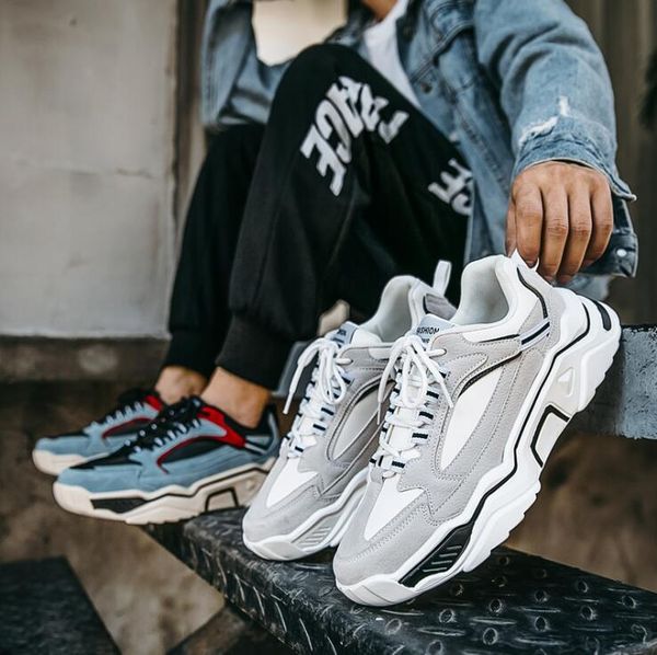 

selling men's designer trend sneakers 2019 youth fashion mesh light leisure shoes breathable non-slip sport shoes