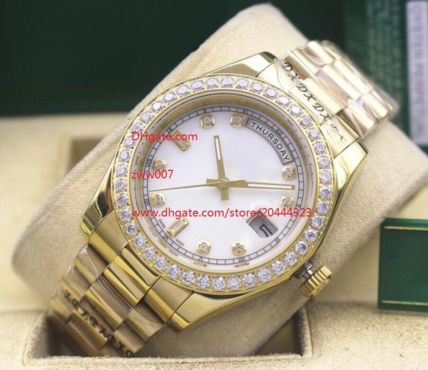 

factory supplier wristwatches sapphire glass 41mm 116610 white dial diamond bezel automatic mechanical mens men's watch watches, Slivery;brown