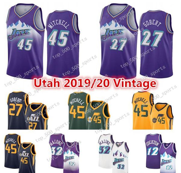

дешевые оптовые сшитые джерси utahjazzjersey высокое качество 2020 новый мужской человек желтый белый черный город трикотажные изделия беспл, Black;blue