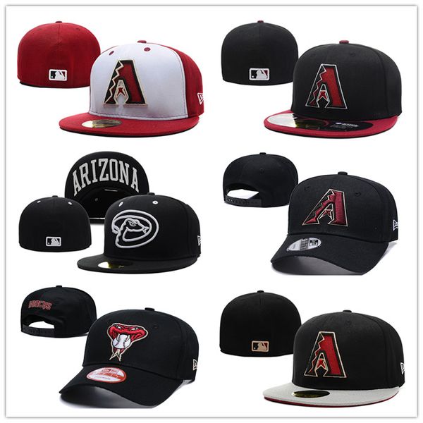 

Горячие Новые мужские Diamondbacks встроенные шляпы Бейсболка Вышитые Snapback Спорт Chapeu п