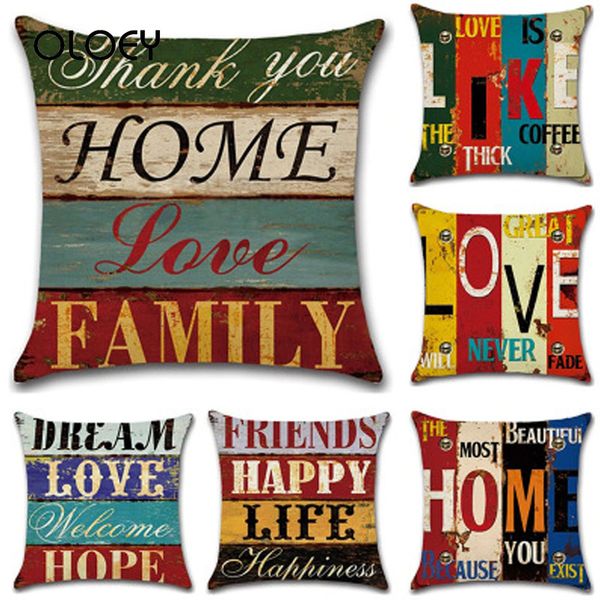 

retro mediterranean nordic household commodity pillow case custom map pillow case l bed decoration 45x45cm