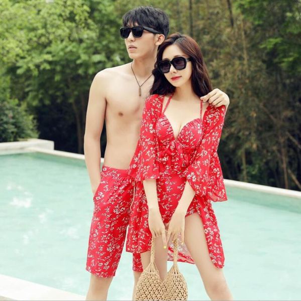 

children's swimwear red colorful couple bikini set trunks beach board shorts swimming pants swimsuits mens running sports surffing
