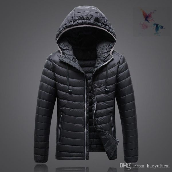 

2018. классического марка мужчина зима открытый белого уток вниз куртка люди случайный капюшон вниз пальто верхней одежды мужских теплого fa, Black