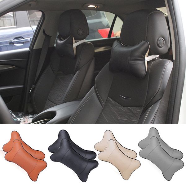 

car headrest 2 piece set car neck pillow breathable design pvc material ergonomic health