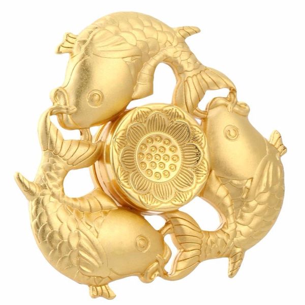 

4 color fidget hand spinner three fish fingertip gyro edc relieve adhd autism stress finger gyro toy sensory toys autism